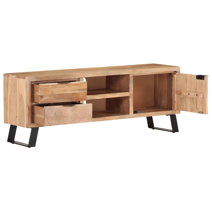 Comodă TV, 120x30x42 cm, lemn masiv acacia cu margini vii WALTI