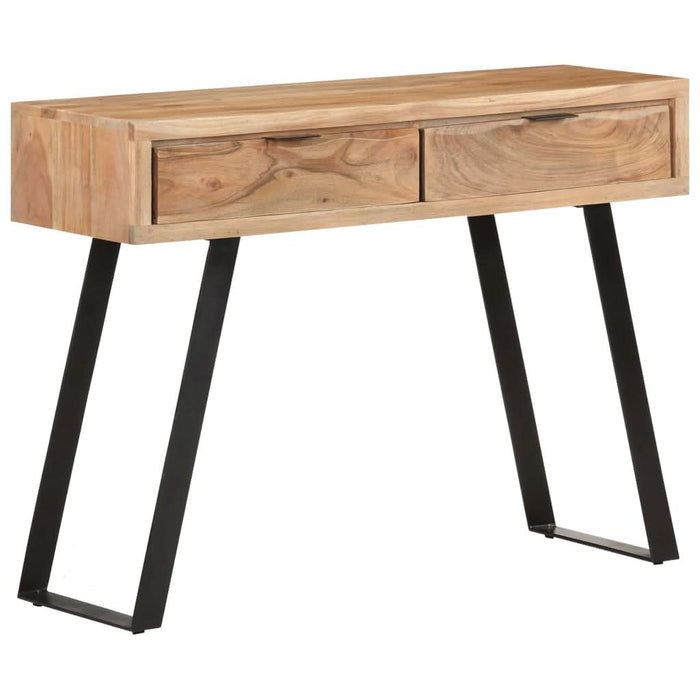 Masă consolă, 100x35x76 cm, lemn masiv acacia, margini vii - WALTI WALTI