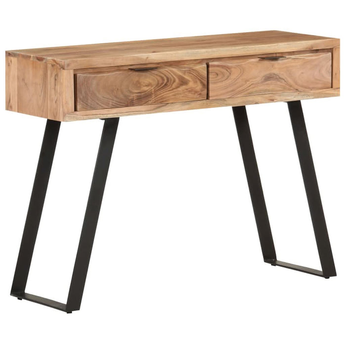 Masă consolă, 100x35x76 cm, lemn masiv acacia, margini vii - WALTI WALTI