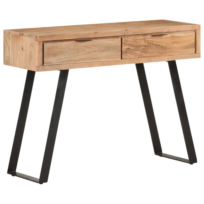 Masă consolă, 100x35x76 cm, lemn masiv acacia, margini vii - WALTI WALTI