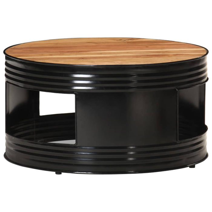 Măsuță de cafea, negru, 68 x 68 x 36 cm, lemn masiv de acacia - WALTI WALTI