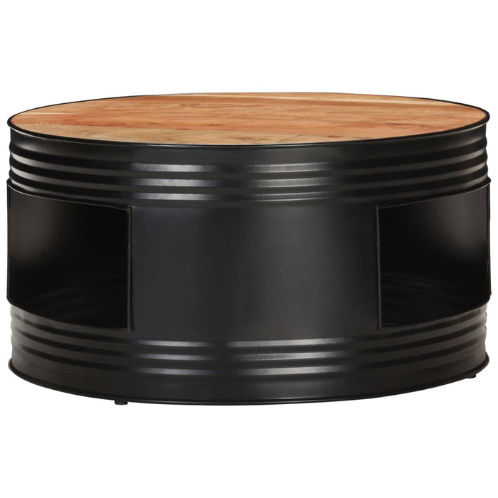 Măsuță de cafea, negru, 68 x 68 x 36 cm, lemn masiv de acacia - WALTI WALTI