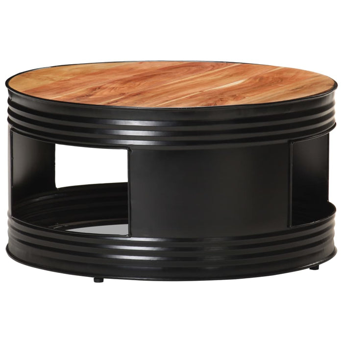 Măsuță de cafea, negru, 68 x 68 x 36 cm, lemn masiv de acacia - WALTI WALTI