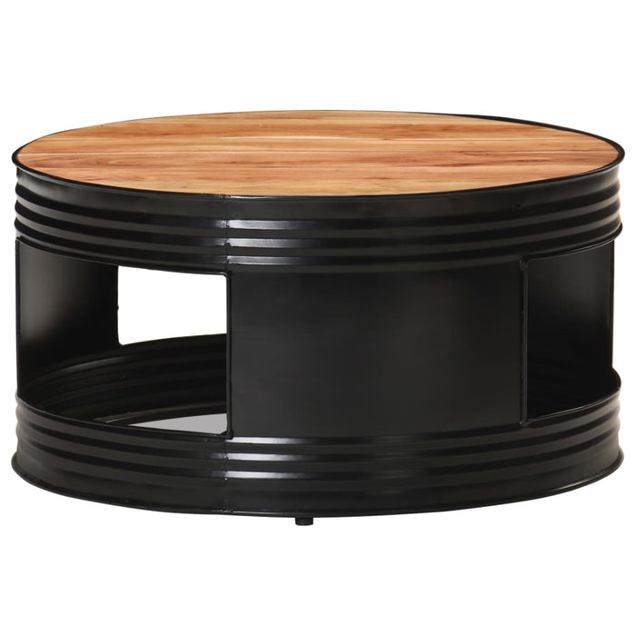 Măsuță de cafea, negru, 68 x 68 x 36 cm, lemn masiv de acacia - WALTI WALTI