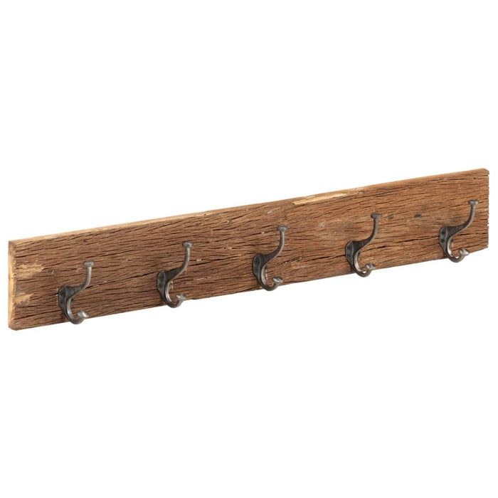Cuier de hol cu 5 cârlige, 100x2,5x15 cm, lemn masiv reciclat - WALTI WALTI