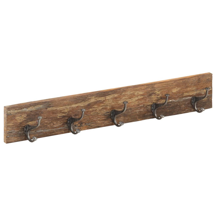 Cuier de hol cu 5 cârlige, 100x2,5x15 cm, lemn masiv reciclat - WALTI WALTI