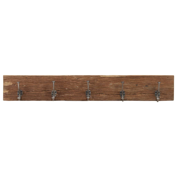 Cuier de hol cu 5 cârlige, 100x2,5x15 cm, lemn masiv reciclat - WALTI WALTI