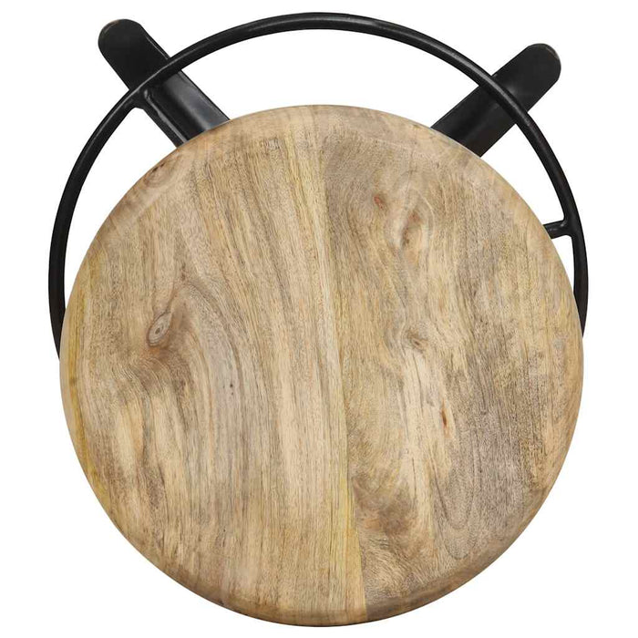 Scaune de bar, 2 buc., 76 cm, lemn masiv de mango WALTI