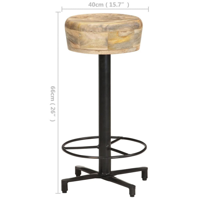 Scaune de bar, 2 buc., 66 cm, lemn masiv de mango - WALTI WALTI