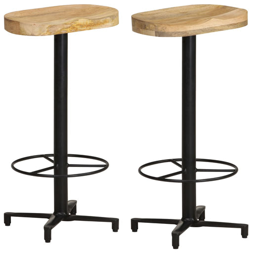 Scaune de bar, 2 buc., 76 cm, lemn masiv de mango - WALTI WALTI