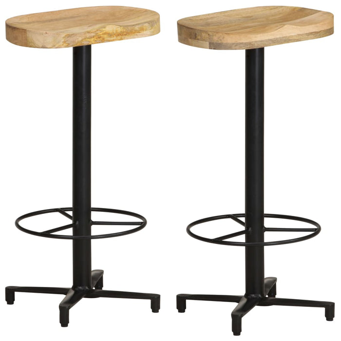 Scaune de bar, 2 buc., 76 cm, lemn masiv de mango - WALTI WALTI