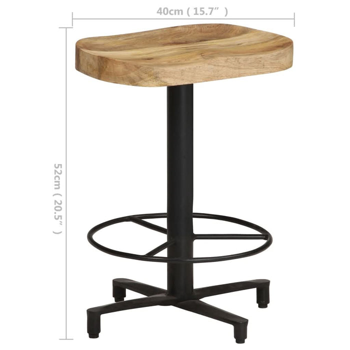 Scaune de bar, 2 buc., 52 cm, lemn masiv de mango - WALTI WALTI