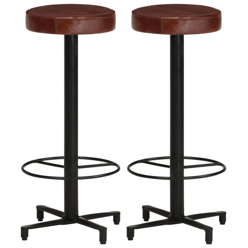 Scaune de bar, 2 buc., 76 cm, piele naturală - WALTI WALTI