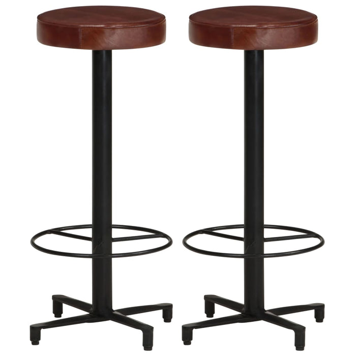 Scaune de bar, 2 buc., 76 cm, piele naturală - WALTI WALTI