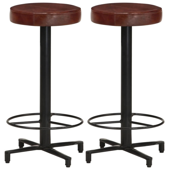 Scaune de bar, 2 buc., 66 cm, piele naturală - WALTI WALTI