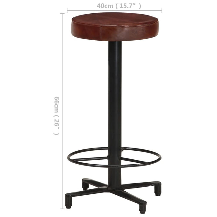 Scaune de bar, 2 buc., 66 cm, piele naturală - WALTI WALTI