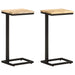 Mese laterale, 2 buc. 31,5x24,5x64,5 cm lemn de mango nefinisat - WALTI WALTI