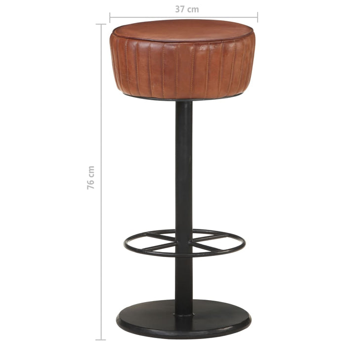 Scaun de bar, maro, piele naturală WALTI