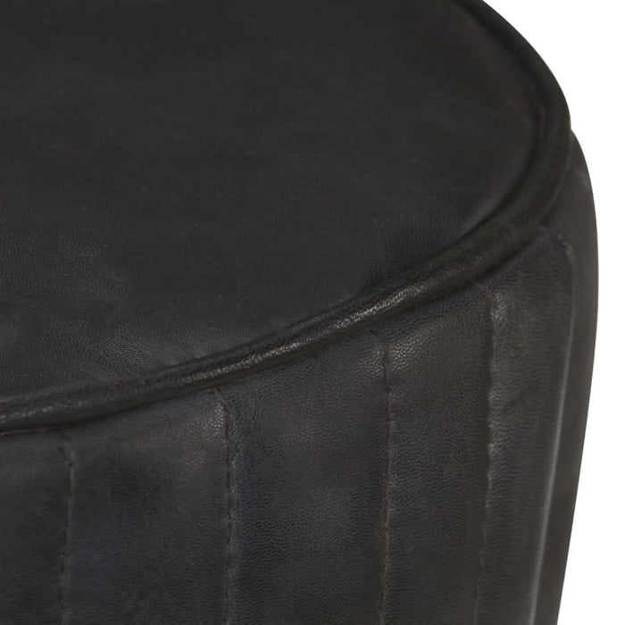 Scaun de bar, negru, piele naturală - WALTI WALTI