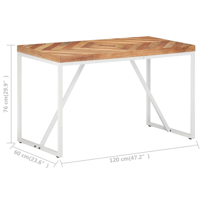 Masă de bucătărie, 120x60x76cm, lemn masiv de acacia/mango - WALTI WALTI
