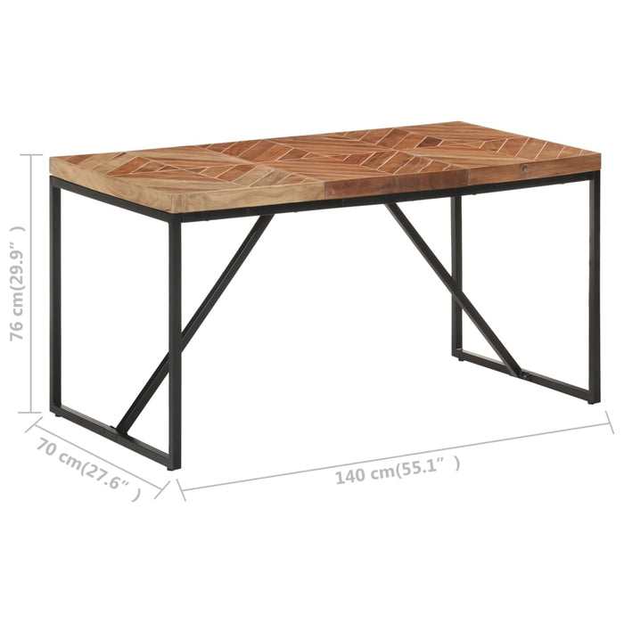 Masă de bucătărie, 140x70x76 cm, lemn masiv acacia/mango - WALTI WALTI