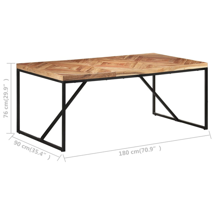 Masă de bucătărie, 180 x 90 x 76 cm, lemn masiv acacia/mango WALTI