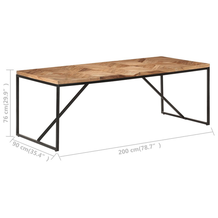 Masă de bucătărie, 200x90x76 cm, lemn masiv acacia & mango - WALTI WALTI
