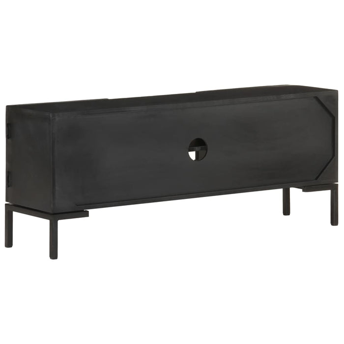 Comodă TV, negru, 115x30x46 cm, lemn masiv mango - WALTI WALTI