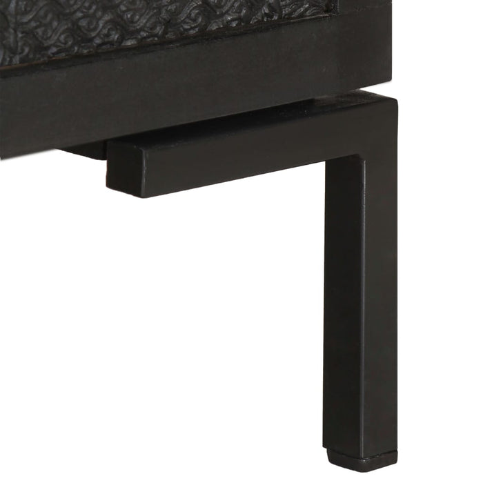 Comodă TV, negru, 115x30x46 cm, lemn masiv mango - WALTI WALTI