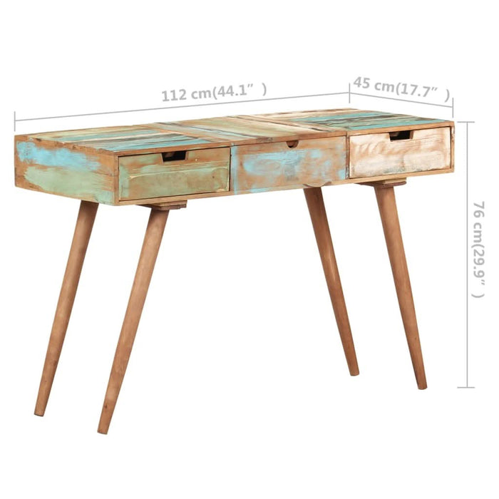 Masă de toaletă cu oglindă, 112x45x76 cm, lemn masiv reciclat - WALTI WALTI