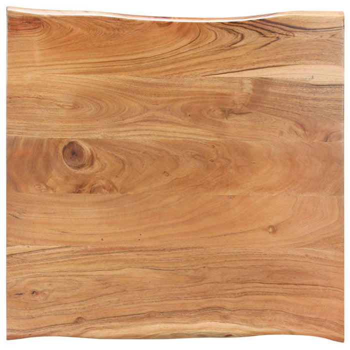 Masă de cafea, muchii naturale, 60x60x40 cm, lemn masiv acacia WALTI