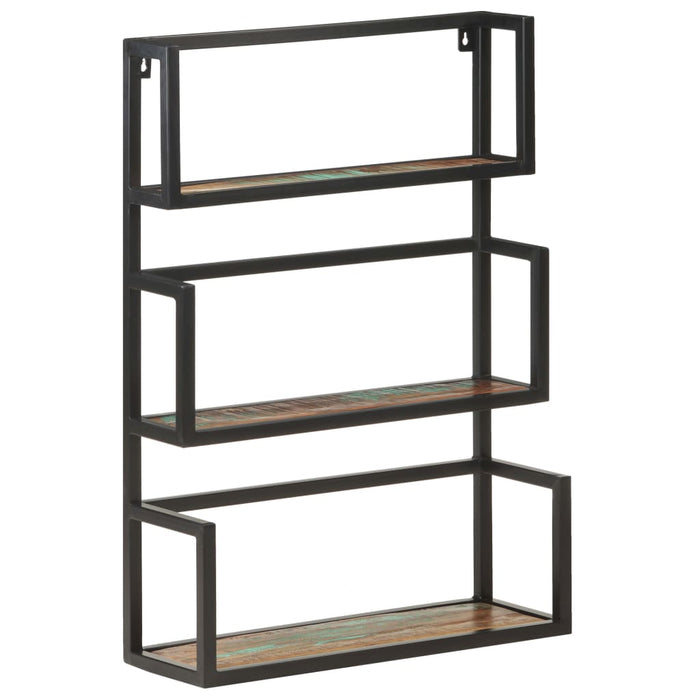 Raft de perete, 60x20x85 cm, lemn masiv reciclat - WALTI WALTI