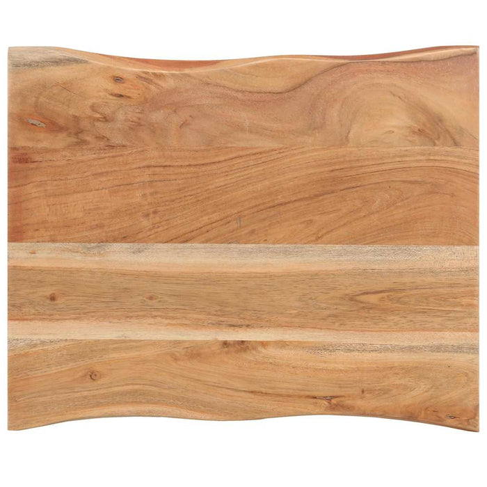 Masă laterală, natural, 45x35x48 cm, lemn masiv acacia & fontă WALTI