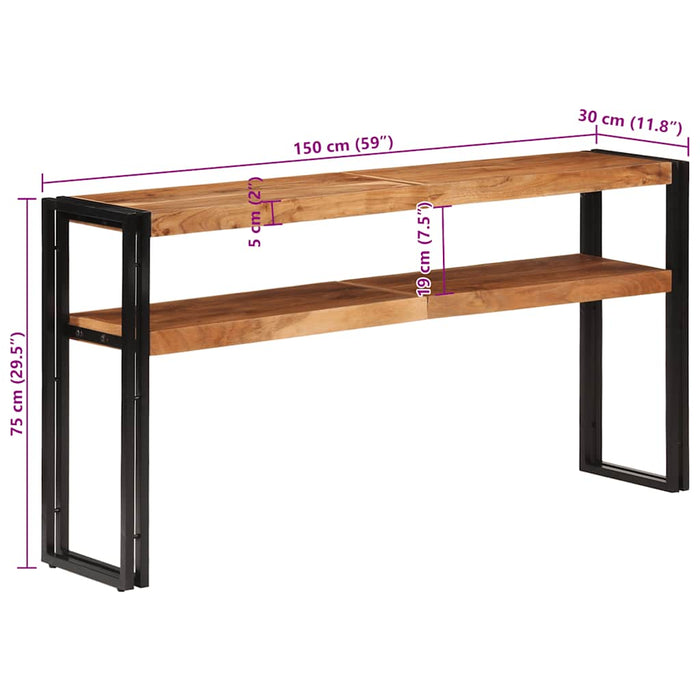 Masă consolă, 150x30x75 cm, lemn masiv de acacia - WALTI WALTI