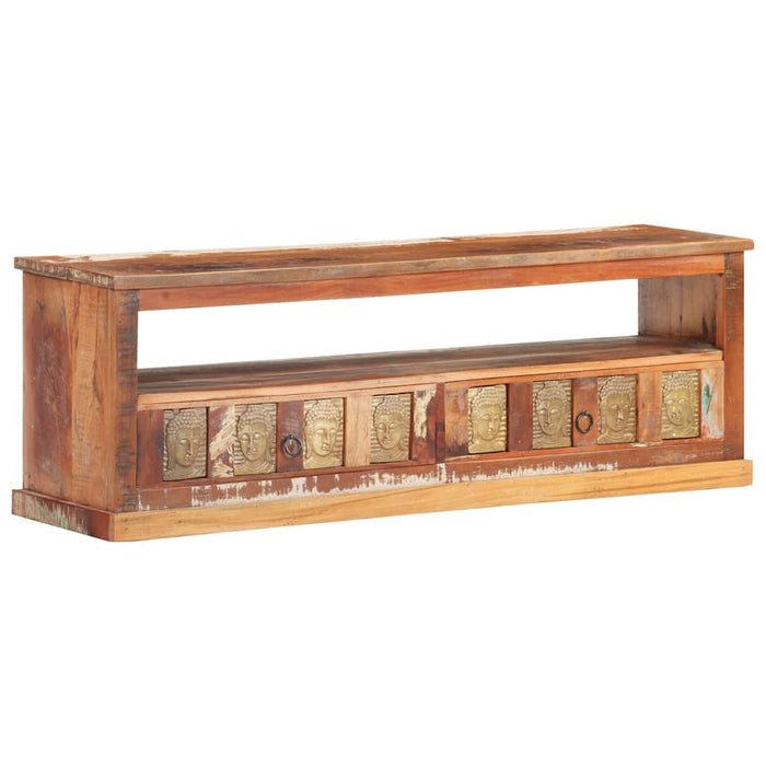 Comodă TV cu fronturi Buddha,120 x 30 x 40 cm, lemn reciclat WALTI