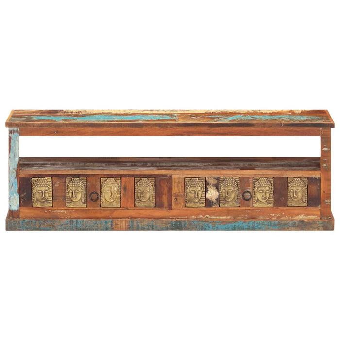 Comodă TV cu fronturi Buddha,120 x 30 x 40 cm, lemn reciclat WALTI