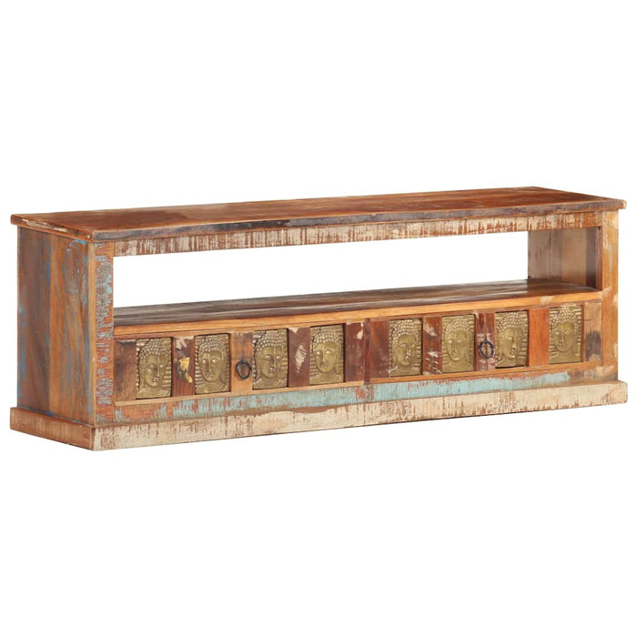 Comodă TV cu fronturi Buddha,120 x 30 x 40 cm, lemn reciclat WALTI