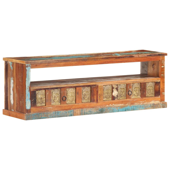 Comodă TV cu fronturi Buddha,120 x 30 x 40 cm, lemn reciclat WALTI