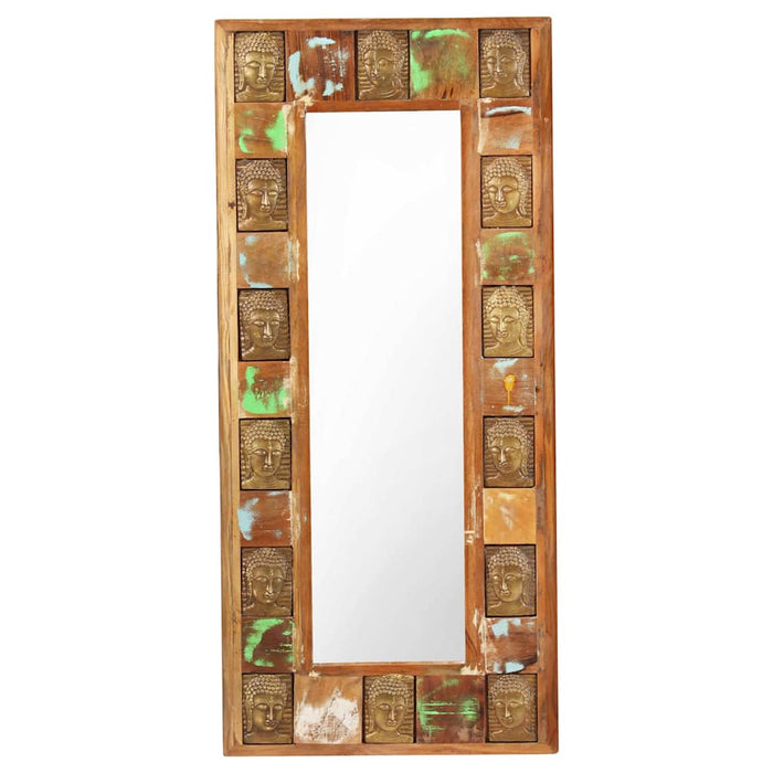 Oglindă cu placare Buddha, 50x110 cm, lemn masiv reciclat WALTI