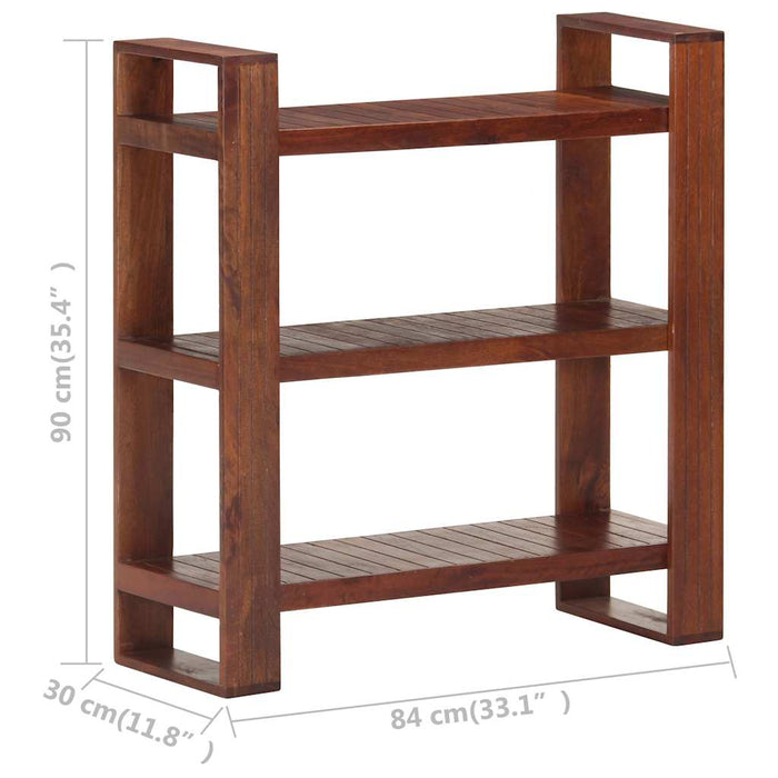 Bibliotecă, maro miere, 84 x 30 x 90 cm, lemn masiv de acacia WALTI
