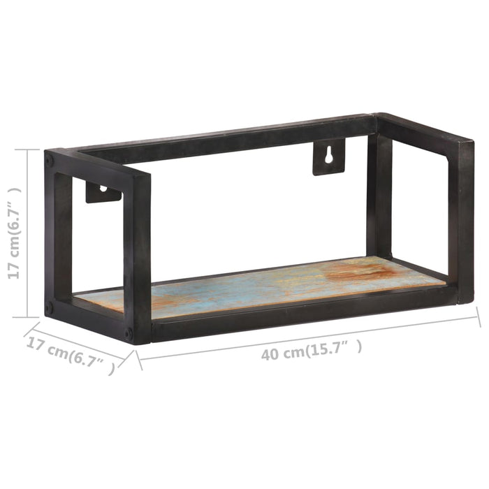 Rafturi de perete, 2 buc., 40 cm, lemn masiv reciclat - WALTI WALTI