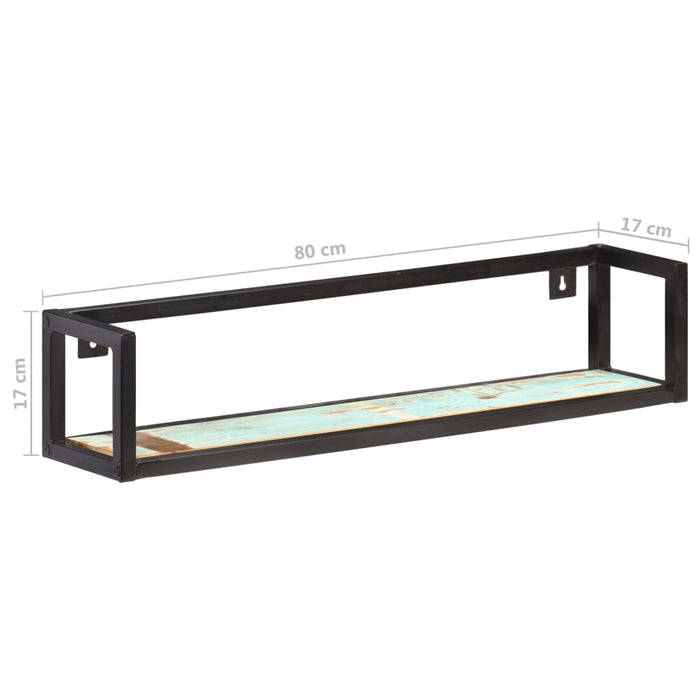 Rafturi de perete, 2 buc., 80 cm, lemn masiv reciclat WALTI