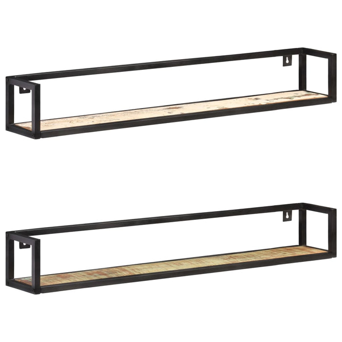 Rafturi de perete, 2 buc., 120 cm, lemn masiv reciclat - WALTI WALTI