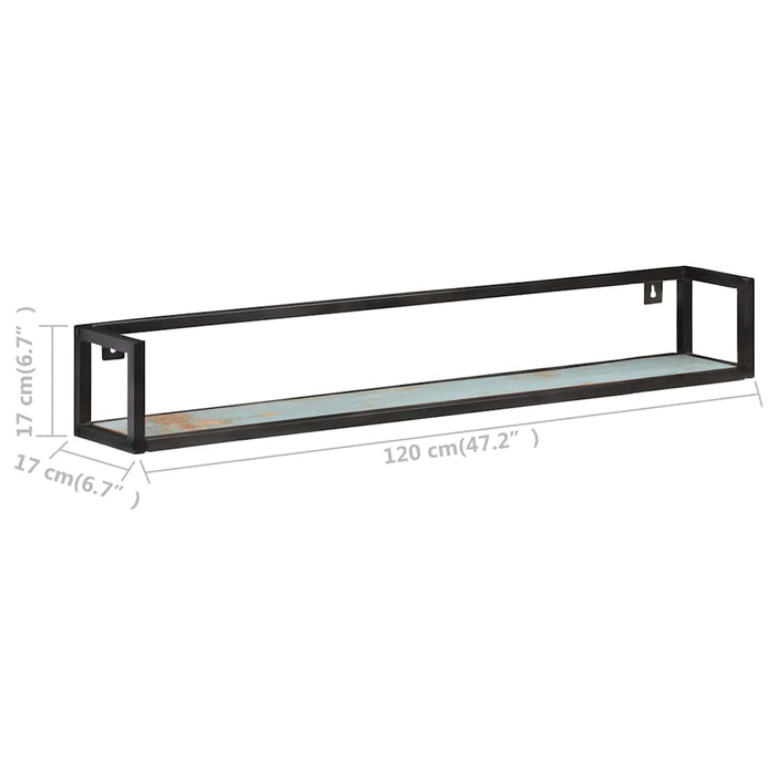 Rafturi de perete, 2 buc., 120 cm, lemn masiv reciclat - WALTI WALTI