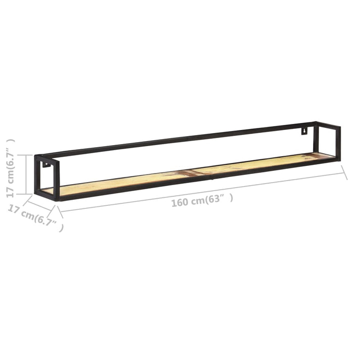 Rafturi de perete, 2 buc., 160 cm, lemn masiv reciclat WALTI