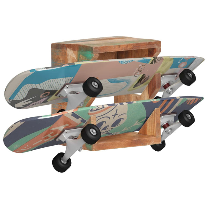 Suport skateboard de perete 25x20x30 cm lemn masiv de reciclat - WALTI WALTI