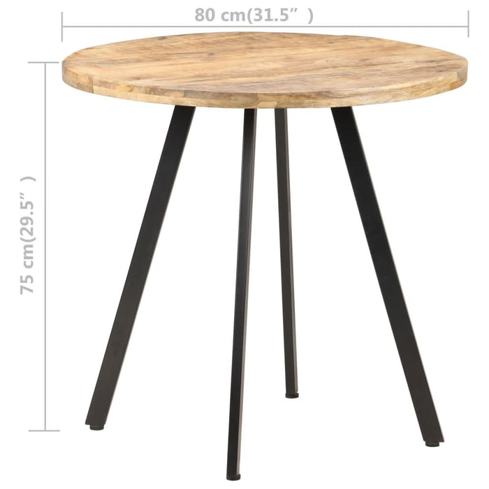Masă de bucătărie, 80 cm, lemn de mango nefinisat - WALTI WALTI
