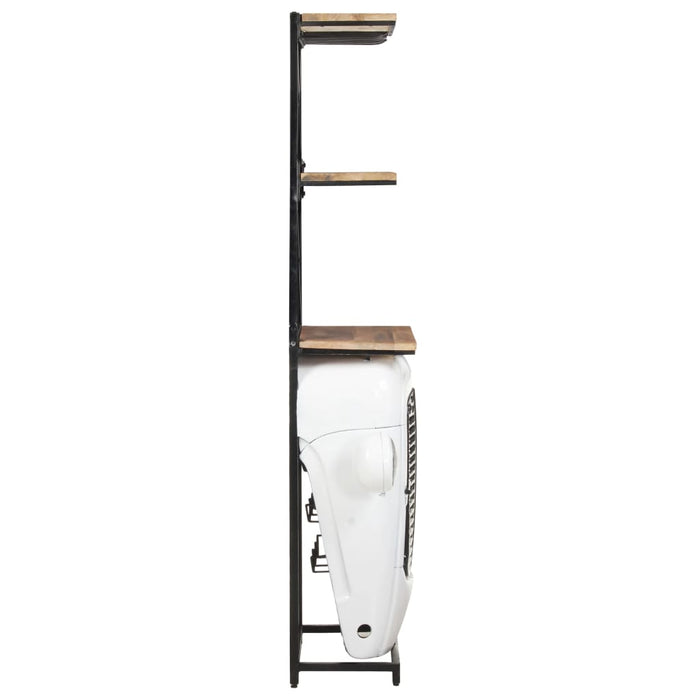 Dulap de vin design tractor alb 49x31x172 cm mango nefinisat - WALTI WALTI