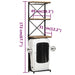 Dulap de vin design tractor alb 49x31x172 cm mango nefinisat - WALTI WALTI