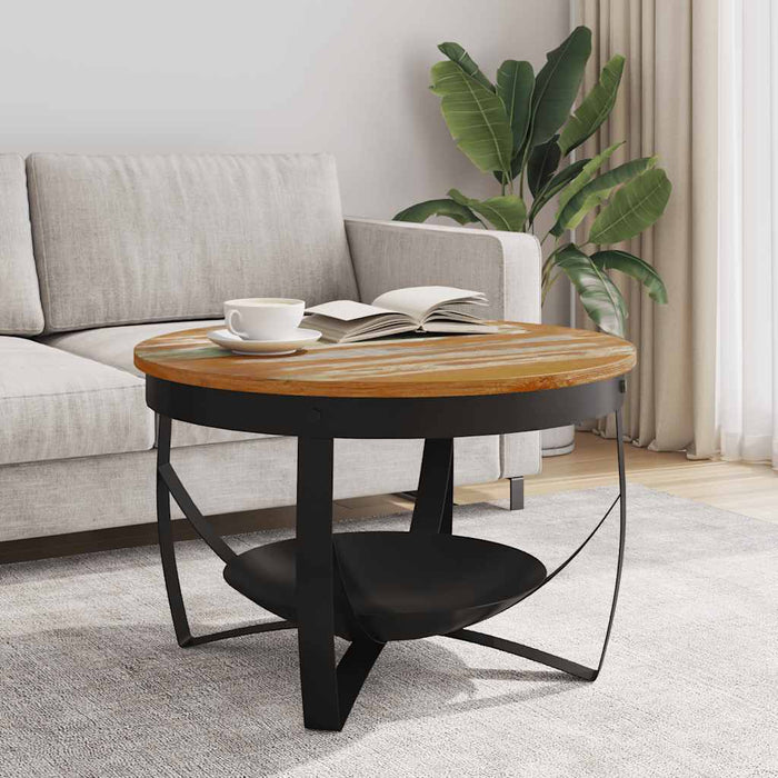 Măsuță de cafea, Ø68x43 cm, lemn masiv reciclat - WALTI WALTI